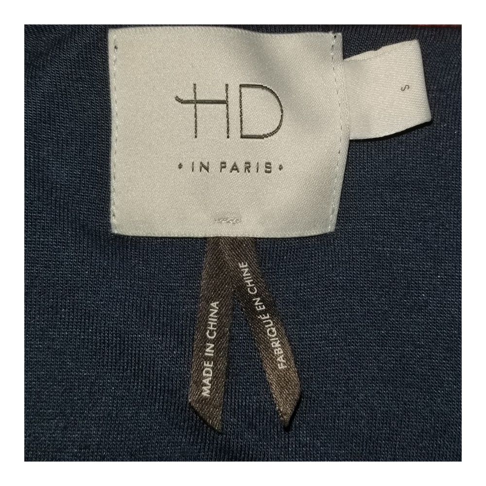 Anthropologie HD in Paris Brynn Wrap Dress • Navy • Small • Elegant Drape - Picture 2 of 5